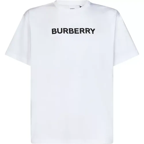 Ribbed Crewneck T-shirts and Polos , male, Sizes: 2XL, XL, S, M, L - Burberry - Modalova