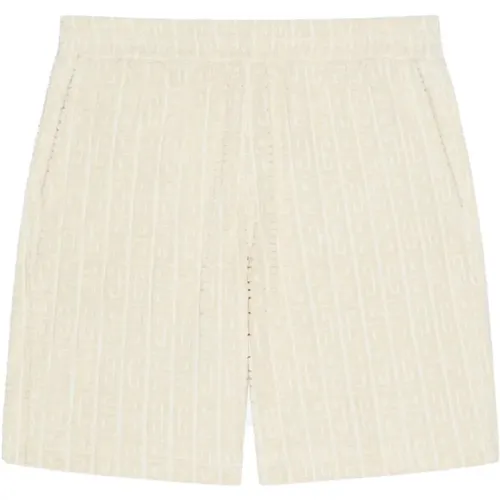 Jacquard Logo Shorts in Ivory , male, Sizes: L, M - Givenchy - Modalova