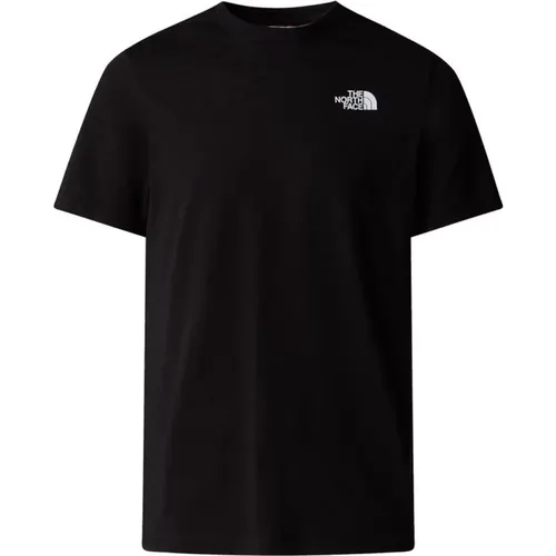 Abenteuerliche Schwarze T-Shirt mit Berggrafik , Herren, Größe: XS - The North Face - Modalova