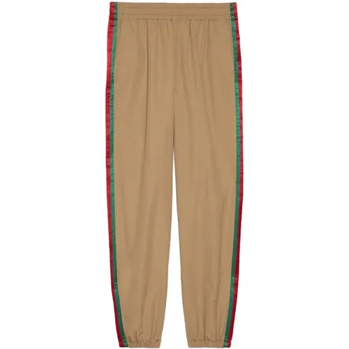 Sweatpants, male, , Size: S Web-Stripe Track Pants - Gucci - Modalova