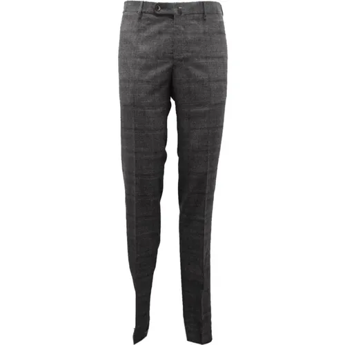 Slim-fit Trousers, male, , Size: 3XL Checked Wool Trousers Super Slim Fit - Pt01 - Modalova