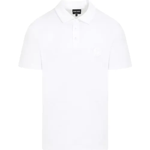 Weißes Baumwoll-Poloshirt - Giorgio Armani - Modalova