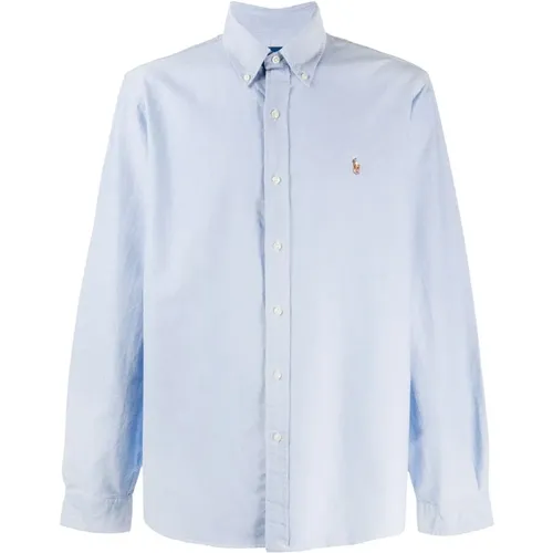 Light Embroidered Logo Cotton Shirt , male, Sizes: XL, L, M, 2XL - Polo Ralph Lauren - Modalova