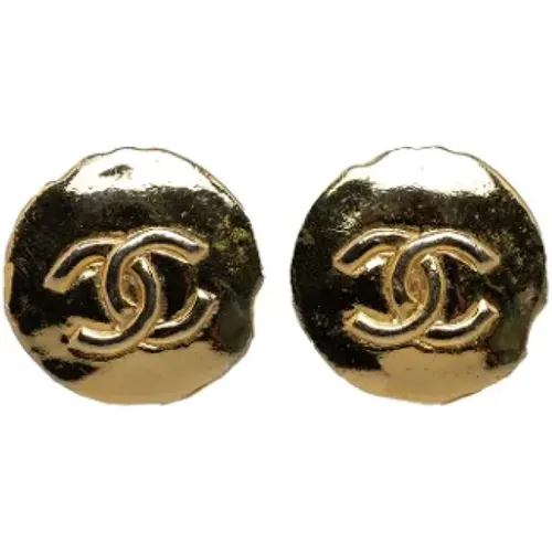 Pre-owned Jewellery, female, , Size: ONE SIZE Pre-owned Gold earrings - Chanel Vintage - Modalova