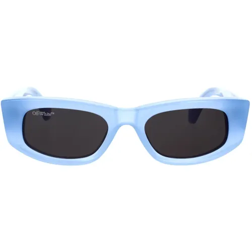 Sunglasses, unisex, , Size: 51 MM Irregular Design Sunglasses in Acetate - Off White - Modalova