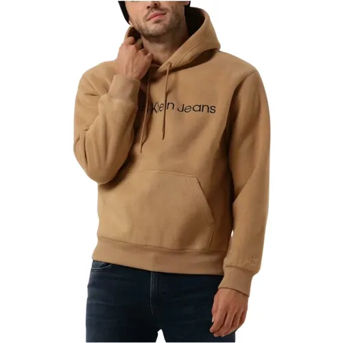 Herren Heavy Double Face Hoodie Sweater , Herren, Größe: S - Calvin Klein - Modalova