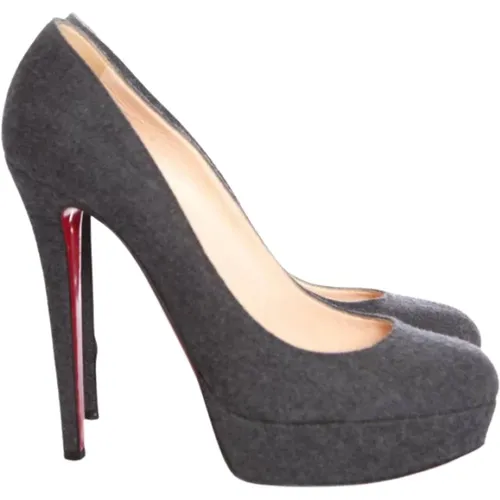Wool Platform Court Shoes. , female, Sizes: 7 1/2 UK - Christian Louboutin Pre-owned - Modalova