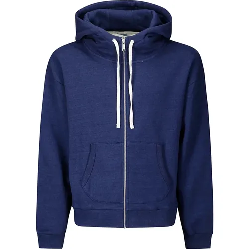 Gepolsterter Ellbogen Reißverschluss Hoodie Sweatshirt , Herren, Größe: L - Brain Dead - Modalova