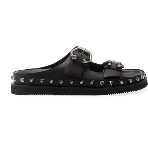 Studded Ciabatta , female, Sizes: 7 UK, 6 UK, 5 UK, 3 UK, 4 UK - Ash - Modalova