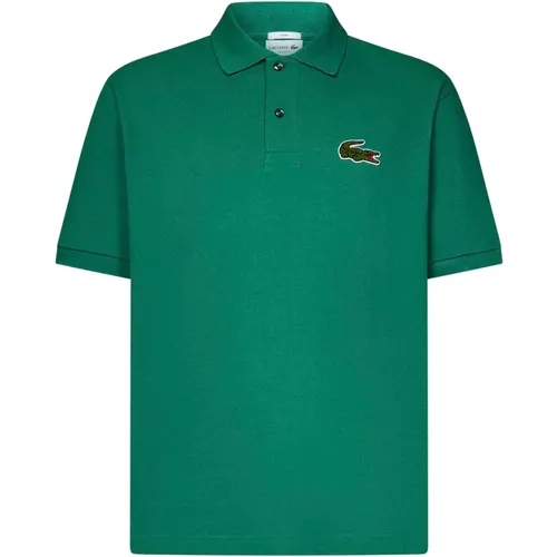 Grünes Poloshirt mit Krokodilabzeichen , Herren, Größe: XS - Lacoste - Modalova