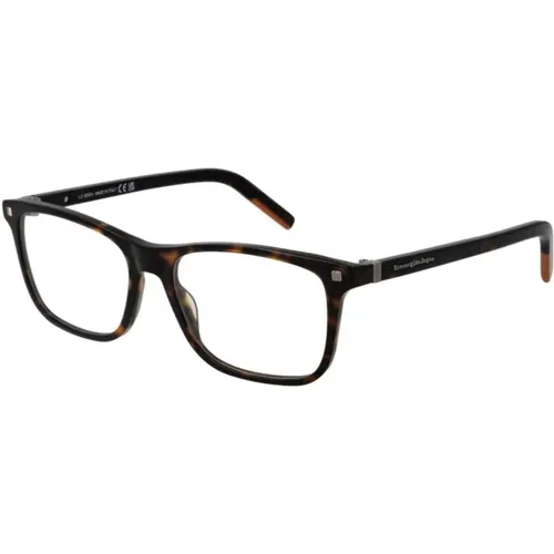 Glasses, male, , Size: ONE SIZE Rectangle Acetate Optical Frames - Zegna - Modalova