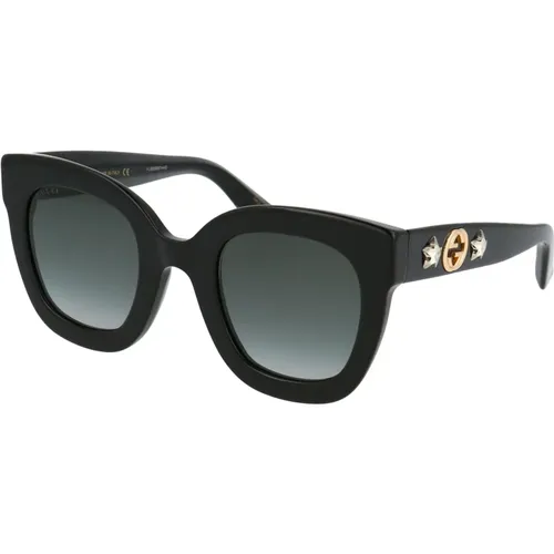 Stylische Sonnenbrille GG0208S,Oversized Rechteckige Sonnenbrille mit Mutigem Acetatrahmen und Iconischem GG-Logo - Gucci - Modalova