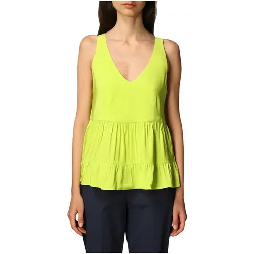 Ruffled Sleeveless Top 211Tt2166 , female, Sizes: L - Twinset - Modalova