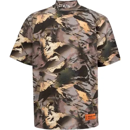 T-Shirts, male, , Size: M Camouflage Print Tee Shirt - Heron Preston - Modalova