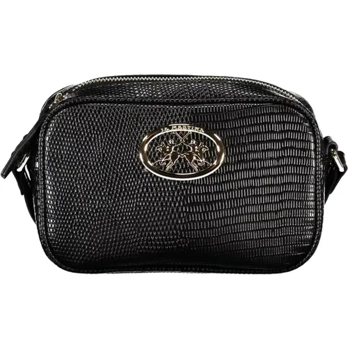 Schwarze Polyurethan-Handtasche mit Verstellbarem Schultergurt - LA MARTINA - Modalova