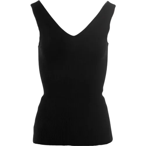 Geripptes Tanktop mit V-Ausschnitt - Crush - Modalova