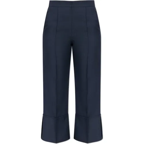 Cropped Trousers, female, , Size: 2XS Creased trousers - Theory - Modalova