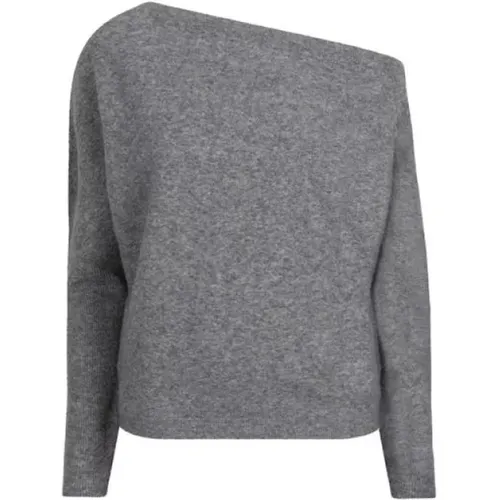 Heather Grey Asymmetrischer Pullover , Damen, Größe: L - Dante 6 - Modalova