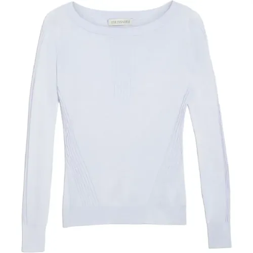 Boat Neck Sweater , female, Sizes: XS, L, S - Trussardi - Modalova