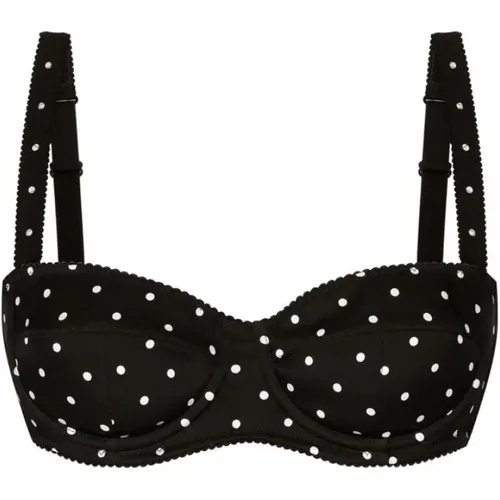 Bras, female, , Size: XS Polka Dot Underwire Padded Bra - Dolce & Gabbana - Modalova