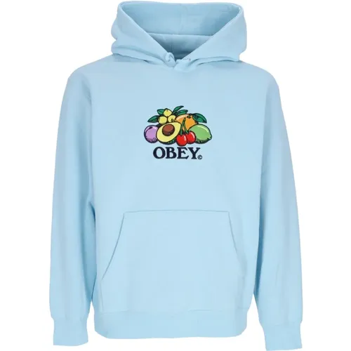 Hoodie Fleece für Basketball in Himmelblau , Herren, Größe: L - Obey - Modalova