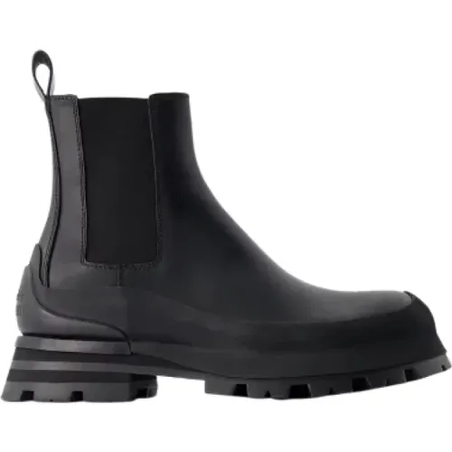 Leather boots , male, Sizes: 9 UK, 10 UK, 10 1/2 UK, 5 UK, 8 UK, 7 UK - alexander mcqueen - Modalova