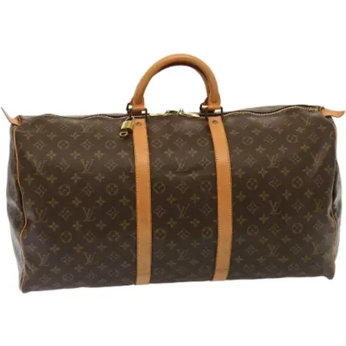 Pre-owned Weekend Bags, female, , Size: ONE SIZE Pre-owned Canvas travel-bags - Louis Vuitton Vintage - Modalova