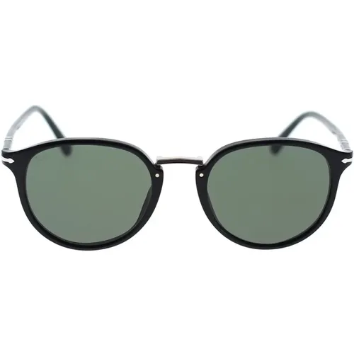 Klassische ovale Sonnenbrille mit typewriter-inspirierten Details , unisex, Größe: 51 MM - Persol - Modalova