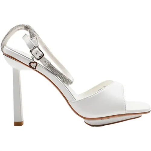 Elegant High Heel Sandals in White , female, Sizes: 3 UK, 4 UK, 2 UK, 7 UK, 6 UK - Braccialini - Modalova