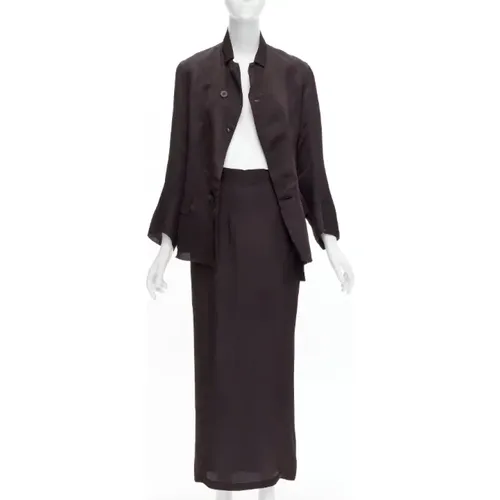 Pre-owned Silk dresses , female, Sizes: 3XL/4XL - Yohji Yamamoto Pre-owned - Modalova