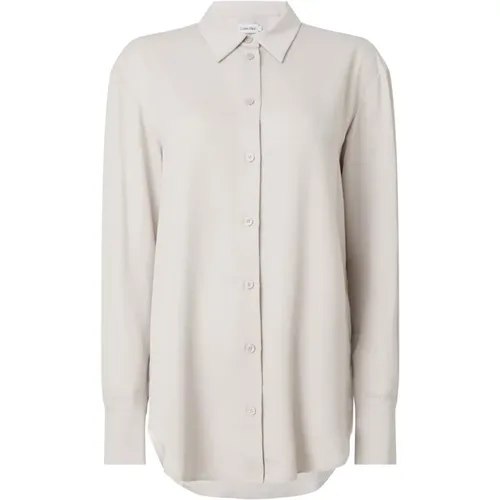 Ivory Recyceltes CDC Relax-Shirt , Damen, Größe: L - Calvin Klein - Modalova