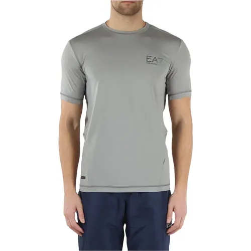 Stretch Ventus7 Technical Fabric T-shirt , male, Sizes: L, XL, M, 2XL - Emporio Armani EA7 - Modalova