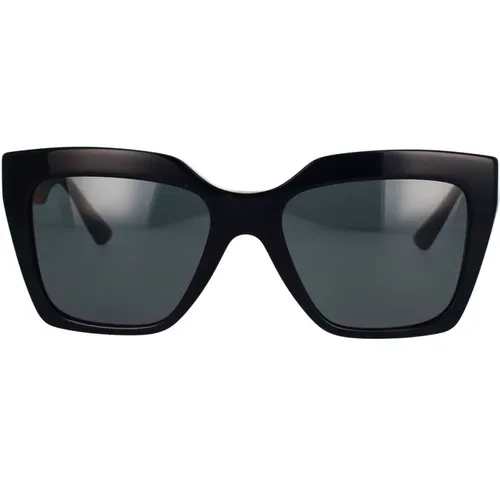 Square Sunglasses with Dark Grey Lens , unisex, Sizes: 56 MM - Versace - Modalova