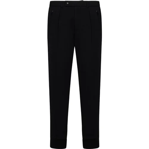 Chinos, male, , Size: L Wool Blend Trousers with Ribbed Legs - Ralph Lauren - Modalova