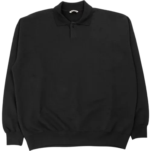 Leichtes Sweat Polo in Schwarz - Auralee - Modalova