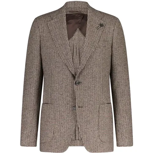 Classic Wool-Silk Blend Blazer , male, Sizes: XL, 2XL - Lardini - Modalova