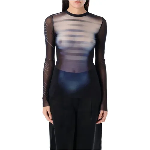 Mesh Top Le Male Modisches Hemd , Damen, Größe: L - Jean Paul Gaultier - Modalova