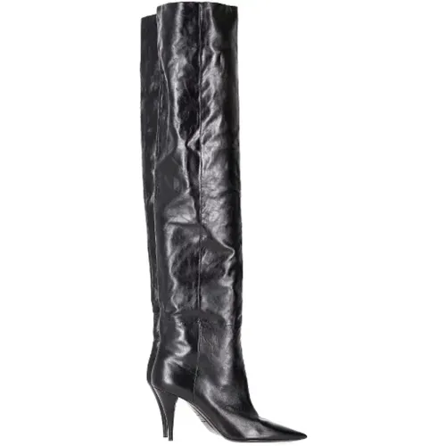 Pre-owned Leather boots , female, Sizes: 8 UK - Yves Saint Laurent Vintage - Modalova