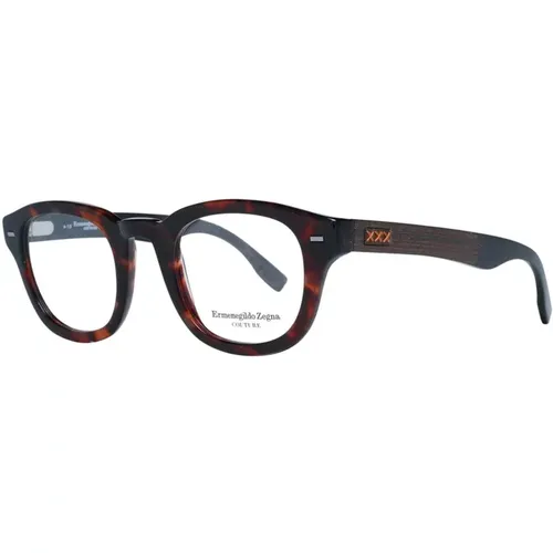 Glasses, male, , Size: ONE SIZE Round Plastic Optical Frames - Ermenegildo Zegna - Modalova