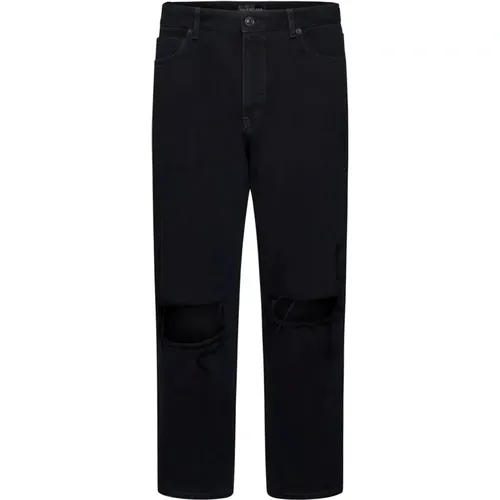 Lockere Passform Schnalle Jeans,Zerrissene Denim Jeans - Balenciaga - Modalova