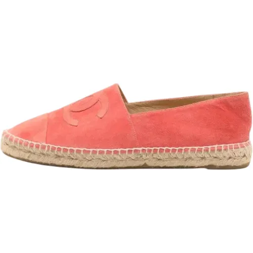 Pre-owned Flats, female, , Size: 12 US Pre-owned Suede flats - Chanel Vintage - Modalova