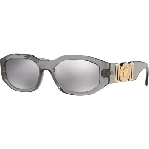 Aviator Sunglasses in Transparent Grey , male, Sizes: 53 MM - Versace - Modalova