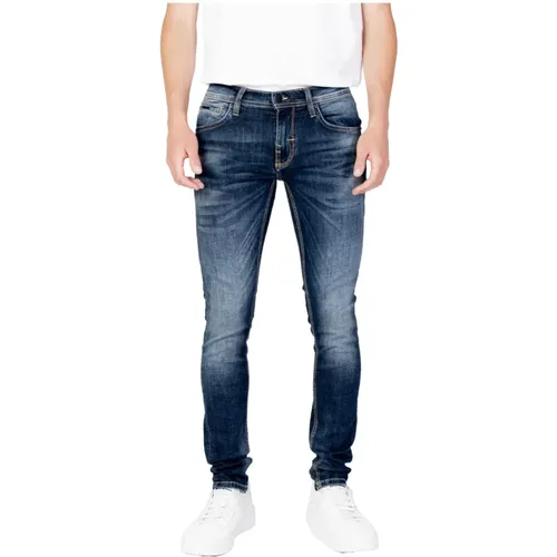 Blaue Herren Jeans mit Reißverschluss und Knopf , Herren, Größe: W32 - Antony Morato - Modalova