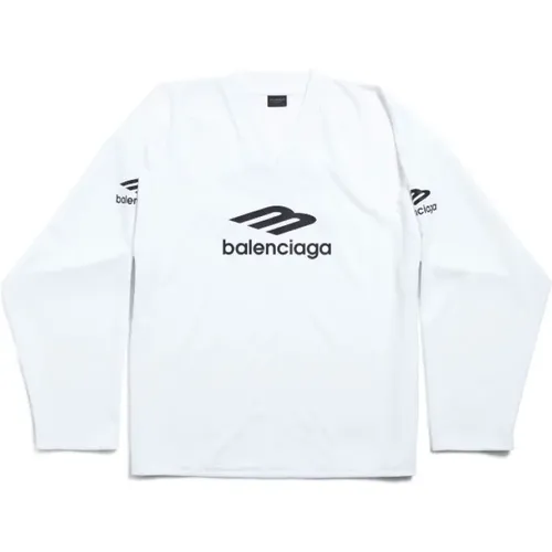 Long Sleeve Tops, male, , Size: L 3B Sports Icon Long Sleeve Top - Balenciaga - Modalova