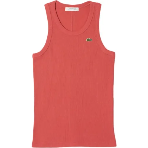 Rosa T-Shirts und Polos , Damen, Größe: S - Lacoste - Modalova