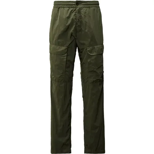 Straight Trousers, male, , Size: M Cargo Pants in Chrome-R Nylon - C.P. Company - Modalova