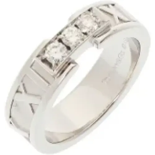 Pre-owned Jewellery, female, , Size: ONE SIZE Pre-owned White Gold rings - Tiffany & Co. Pre-owned - Modalova