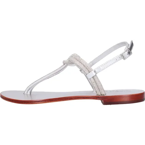 Sandalen Silber , Damen, Größe: 37 EU - Emanuelle Vee - Modalova