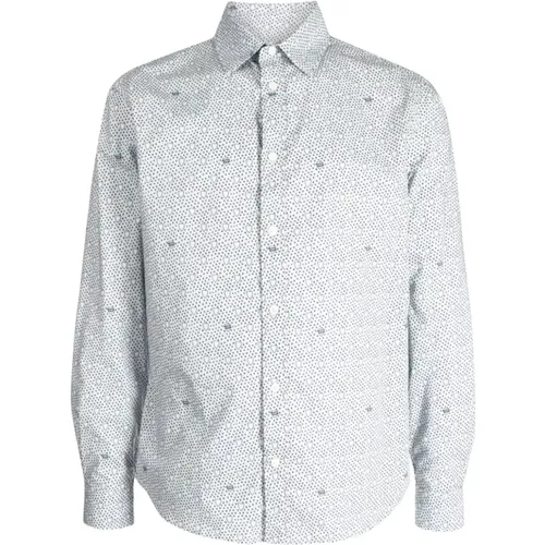 Graphic-Print Cotton Shirt , male, Sizes: XL, M, 2XL - Maison Kitsuné - Modalova