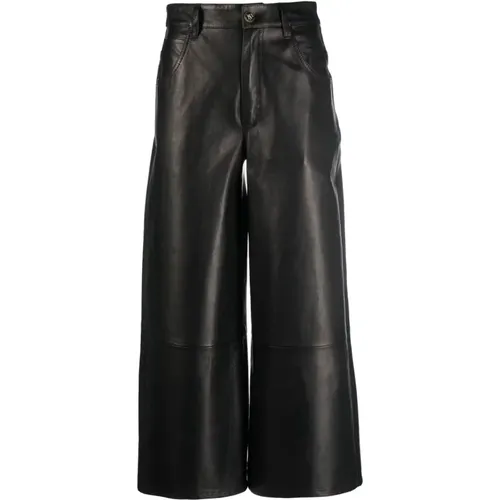 Leather cropped pants , female, Sizes: 2XS, XS - ETRO - Modalova